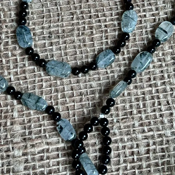 Gorgeous Handmade Glass Beads Loop Necklace and Matching Bracelet - Picture 3 of 5